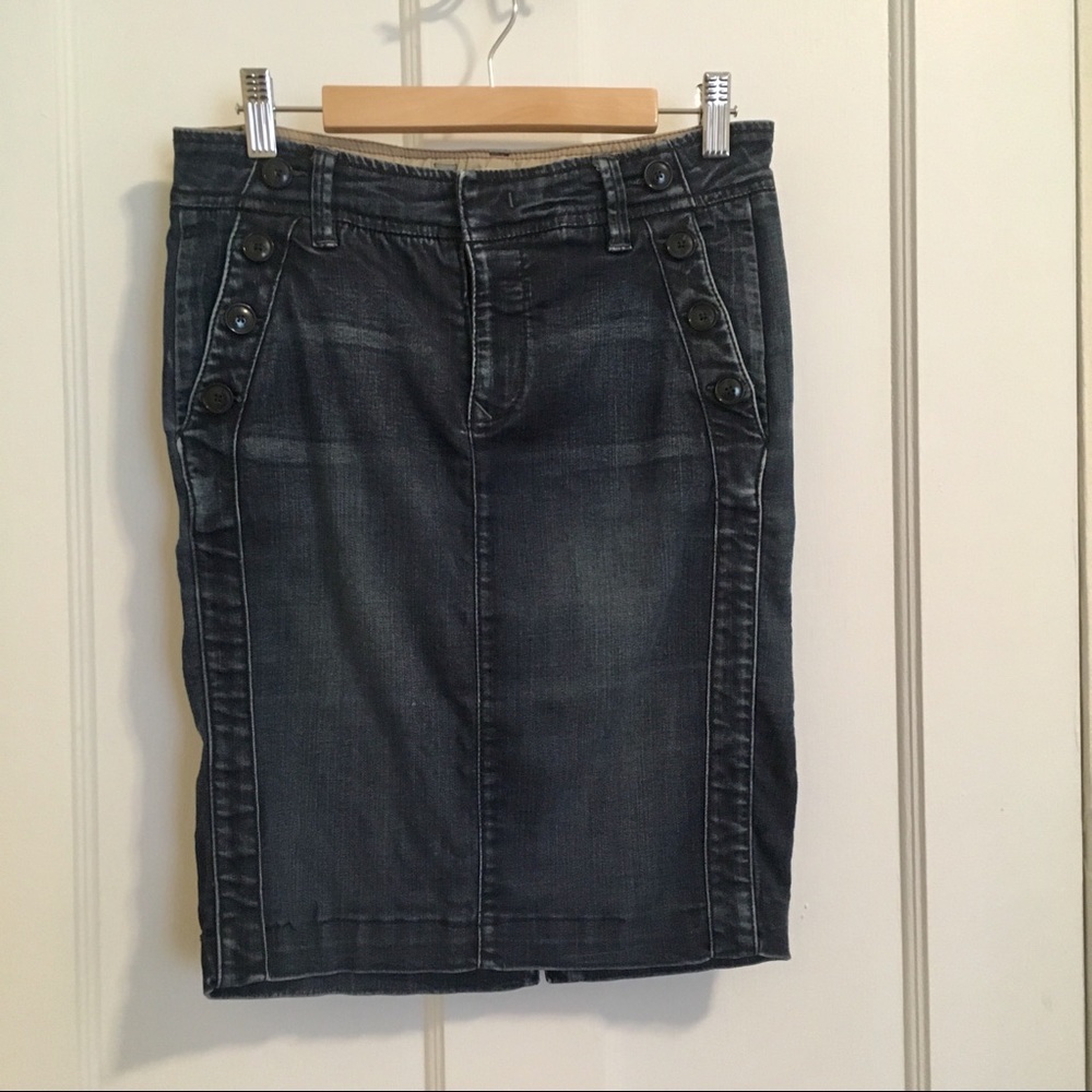 Anthropologie Denim Skirt with Pockets
